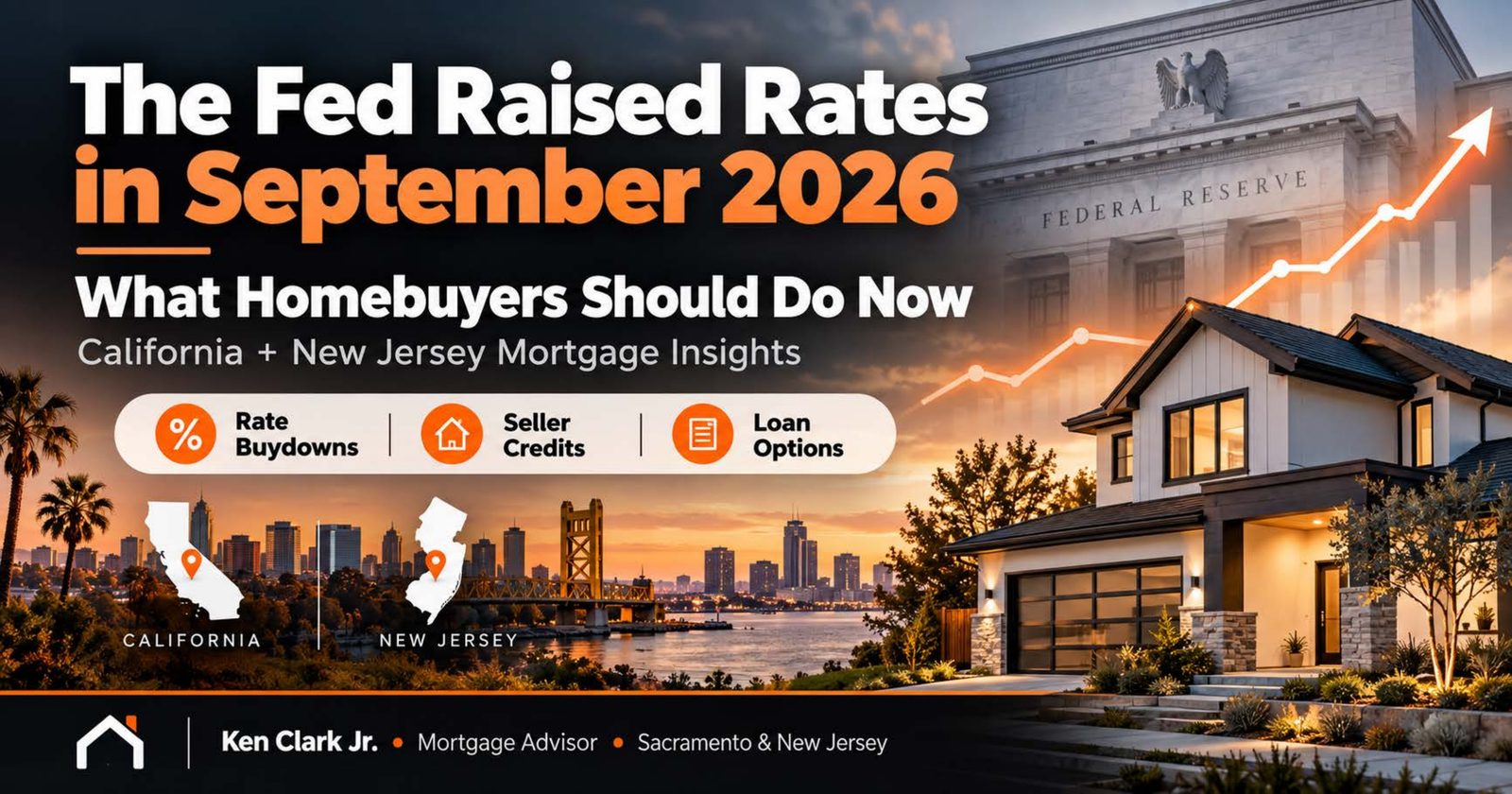 The Fed Raised Rates in September 2026: What Homebuyers Should Do Now. California and New Jersey mortgage insights on rate buydowns, seller credits, and loan options. Ken Clark Jr., Mortgage Advisor, Sacramento and New Jersey
