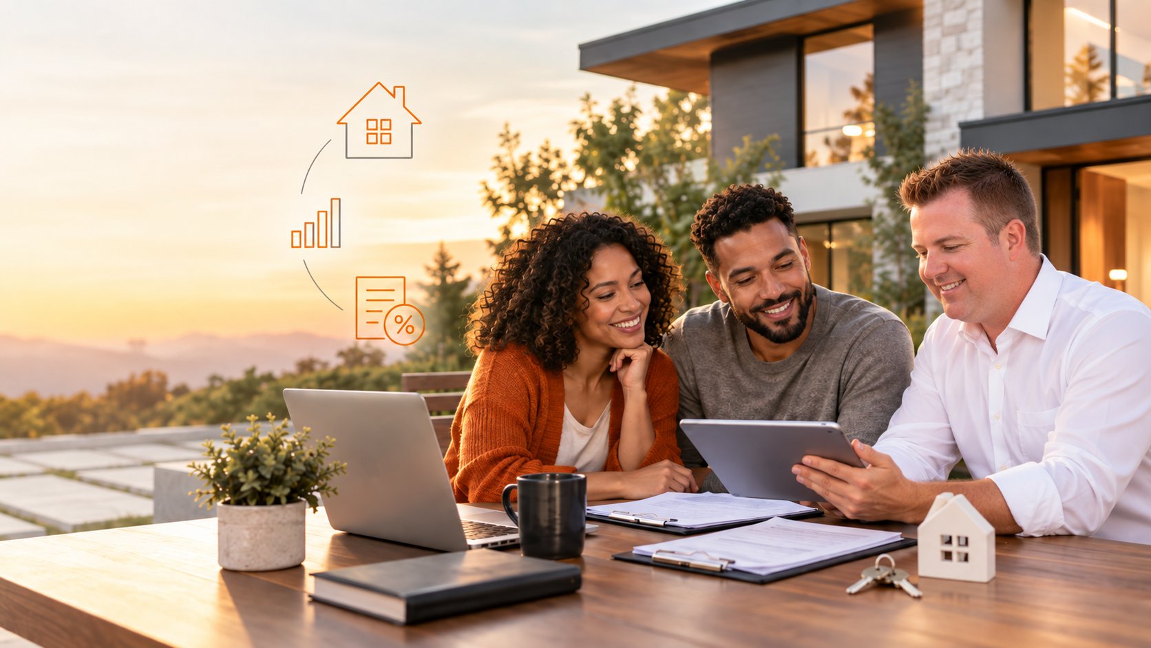 Mortgage Pre-Approval in Roseville, CA - Roseville buyers reviewing their pre-approval file with Ken Clark Jr., Certified Mortgage Advisor - PRMG #ChampionsofLoans